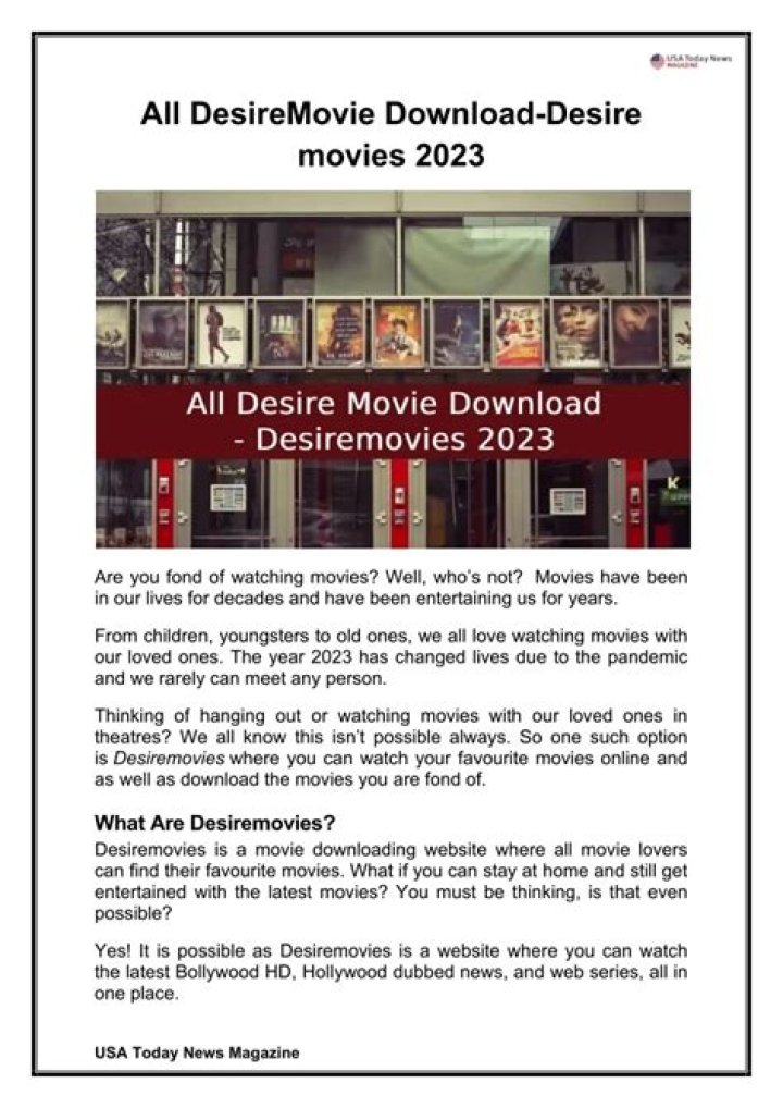 DesireMovies 2023: Your Ultimate Guide to Streaming Movies and TV Shows