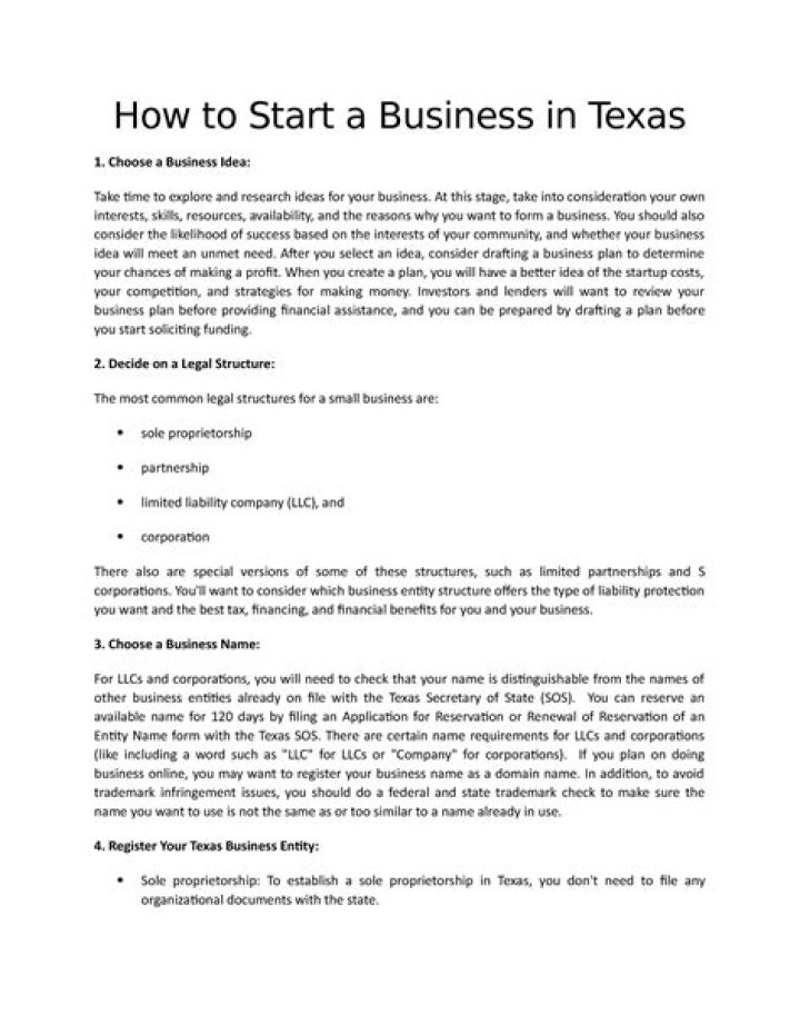 How Do I Start a Business in Texas: A Comprehensive Guide