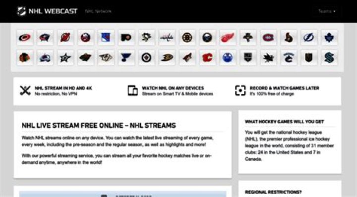 Live NHL Webcasts - Catch Every Game!